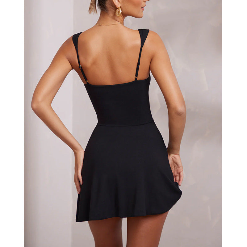 Sexy Sling Backless Short Dress for Party Nightclub