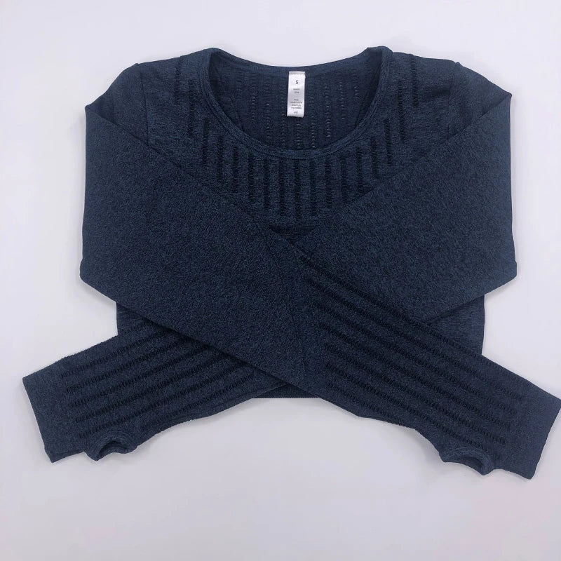 Women Workout Clothes Gym Wear Tracksuits Yoga Jogging Track Outfit Legging Long Sleeves Shirts Suits